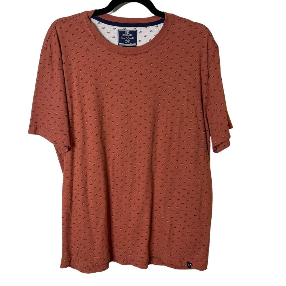 MBX Premium Goods Shirt Short Sleeve Crew Neck Rust Orange T-Shirt Men's Large